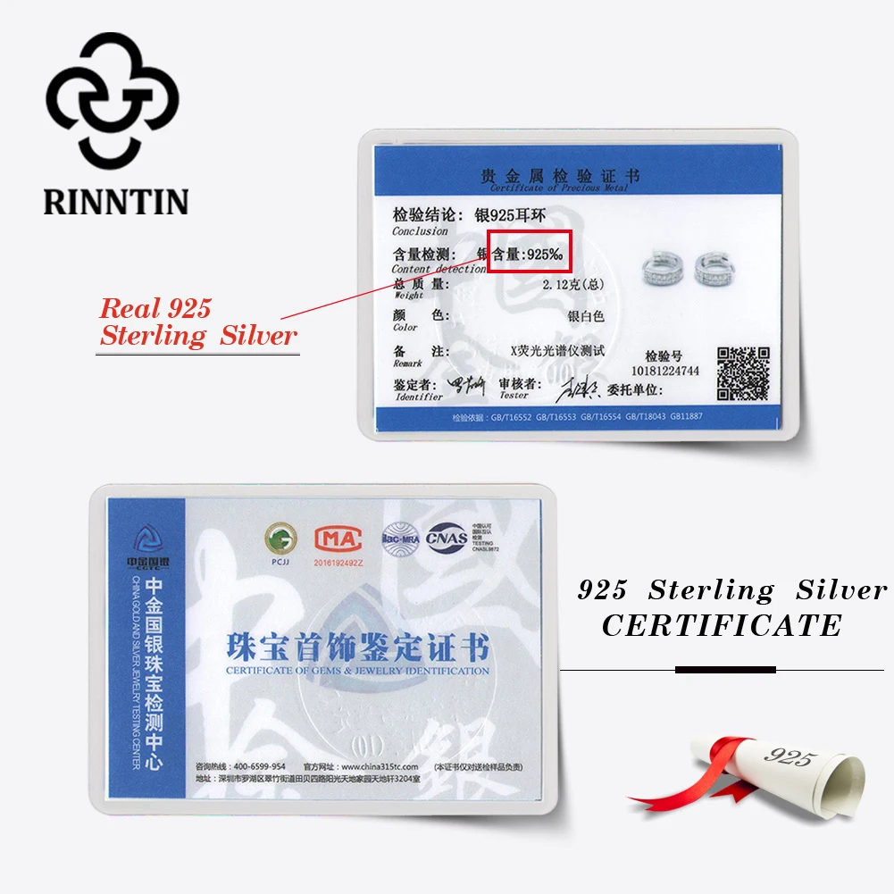 Женские серьги-кольца из серебра 925 пробы с фианитом | Украшения и аксессуары