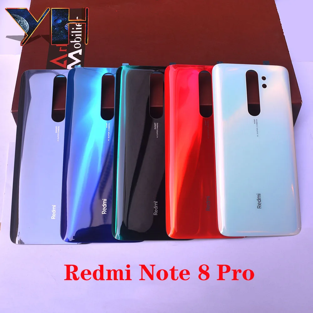 

For Xiaomi Redmi Note 8 Pro Original new Back Battery Cover glass Housing Replacement Part