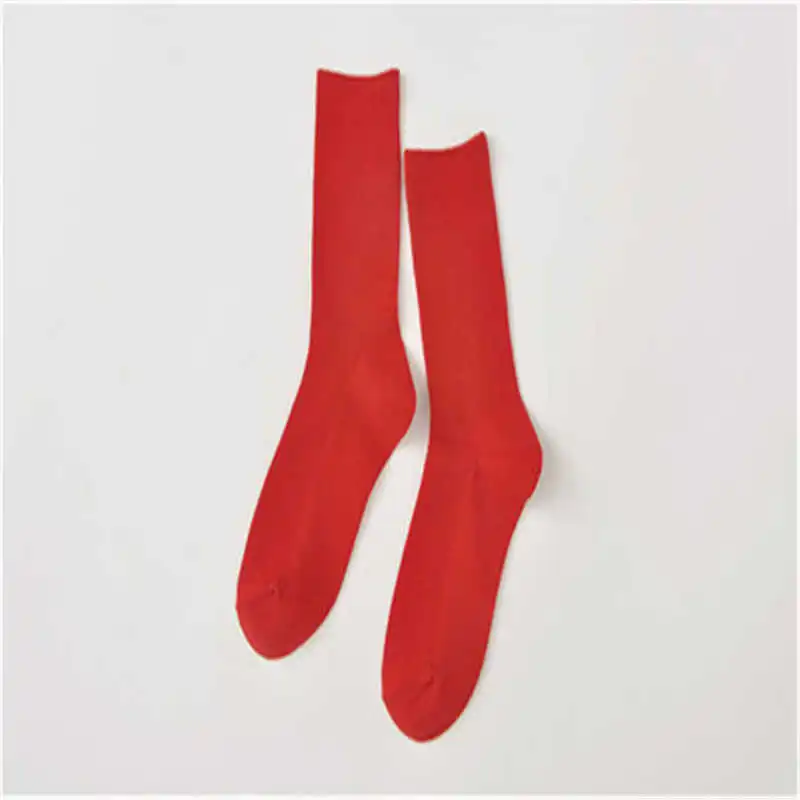 

Socks Autumn Casual Solid Women Cotton High-Ankle Knit Soft Crew New Spring and summer socks