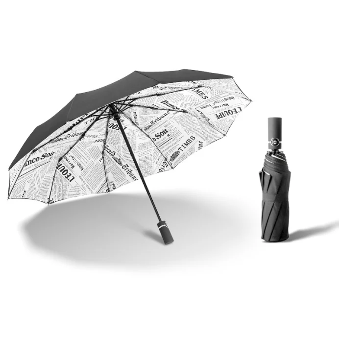 

Full Automatic Oversize Reinforced business Umbrella Three Folding Male Female Parasol Umbrella Rain Women Windproof Umbrella