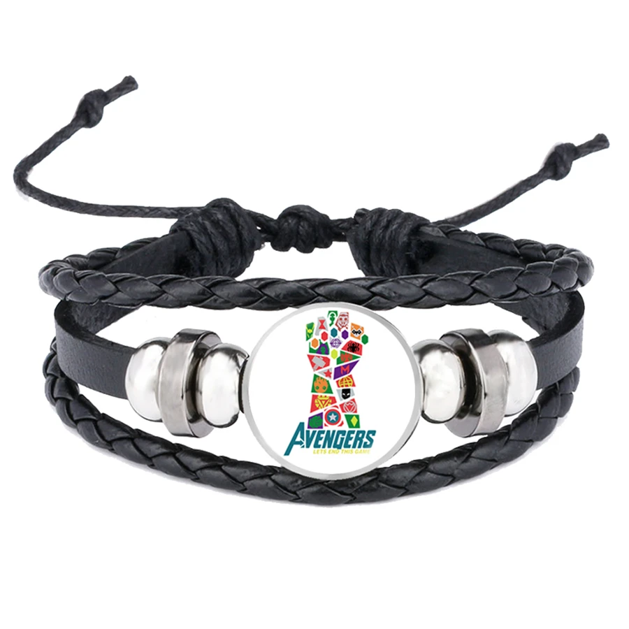 Кожаные браслеты мстители Эндшпиль танос Капитан Америка украшения Marvel |