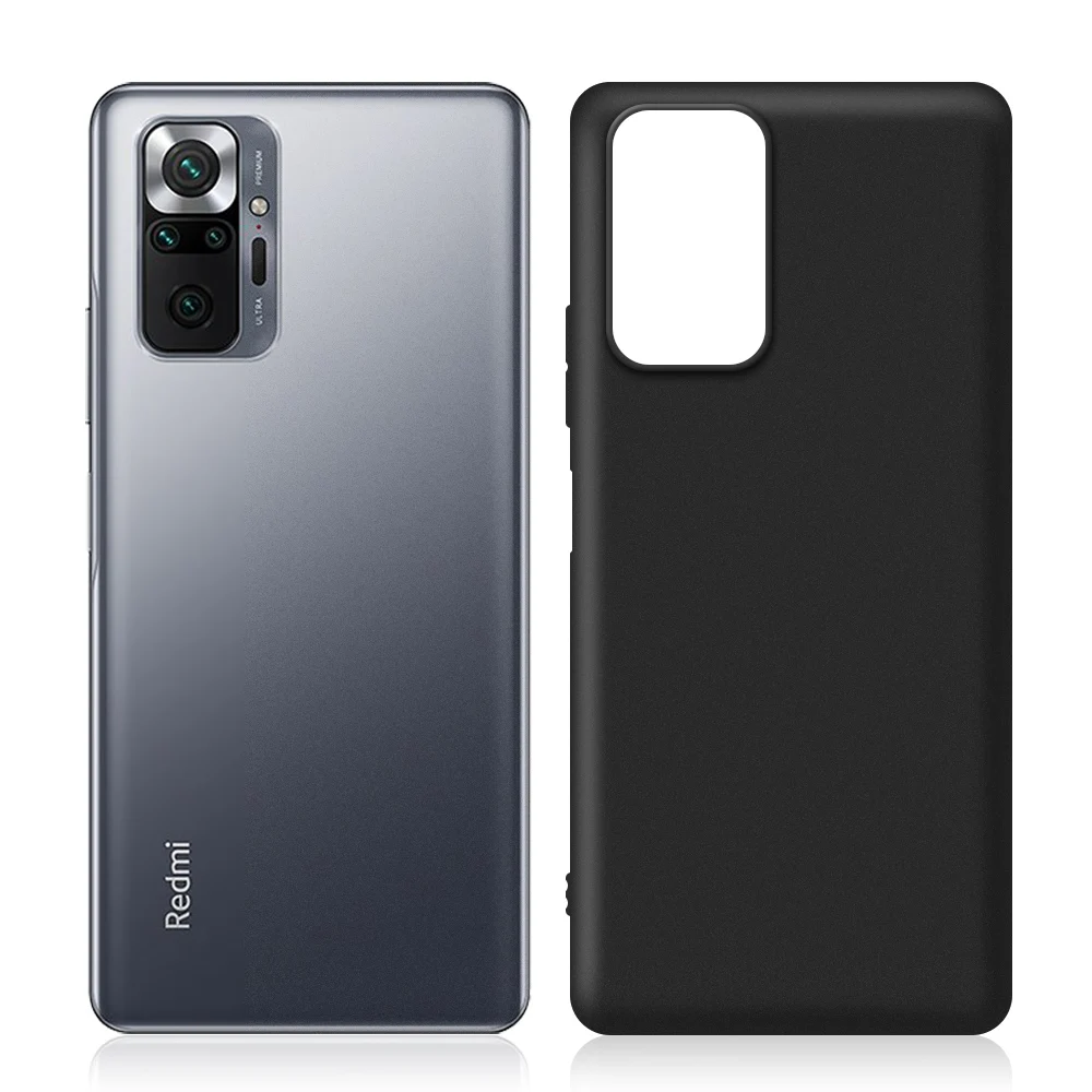 Черный матовый Силиконовый чехол для Xiaomi Redmi 10 Red mi Note Pro Max 10S 4G/5G мягкая задняя