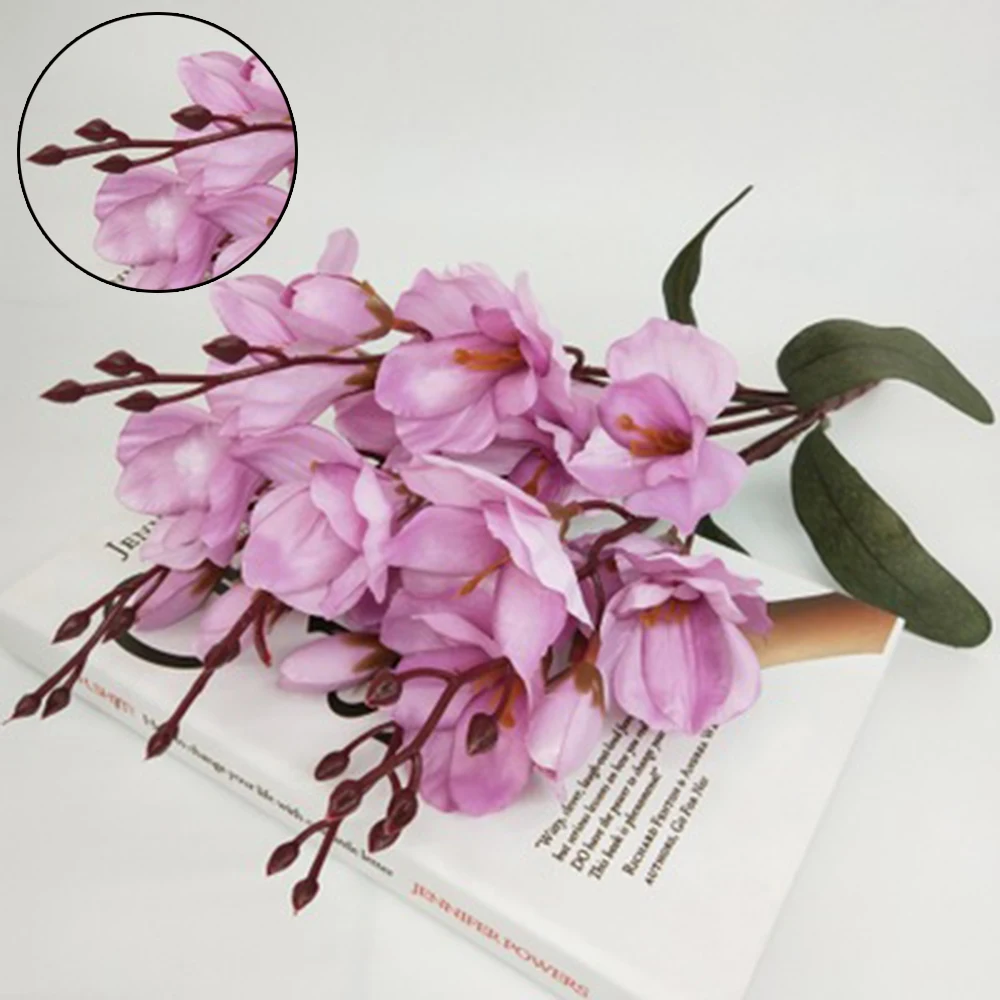 Искусственные Шелковые магнолии филиал стол украшение для дома и отеля