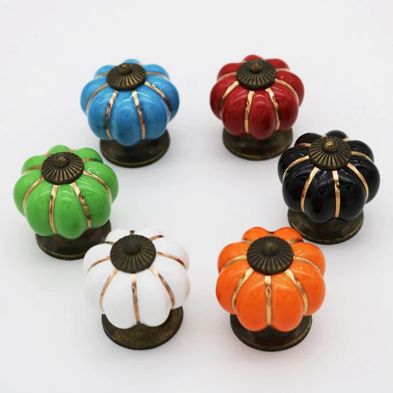 Керамическая ручка с одним отверстием семь цветов Тыква мультяшный пасторальный