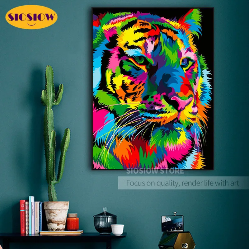 Набор для алмазной вышивки сделай сам картина из квадратных страз 5D с тигром