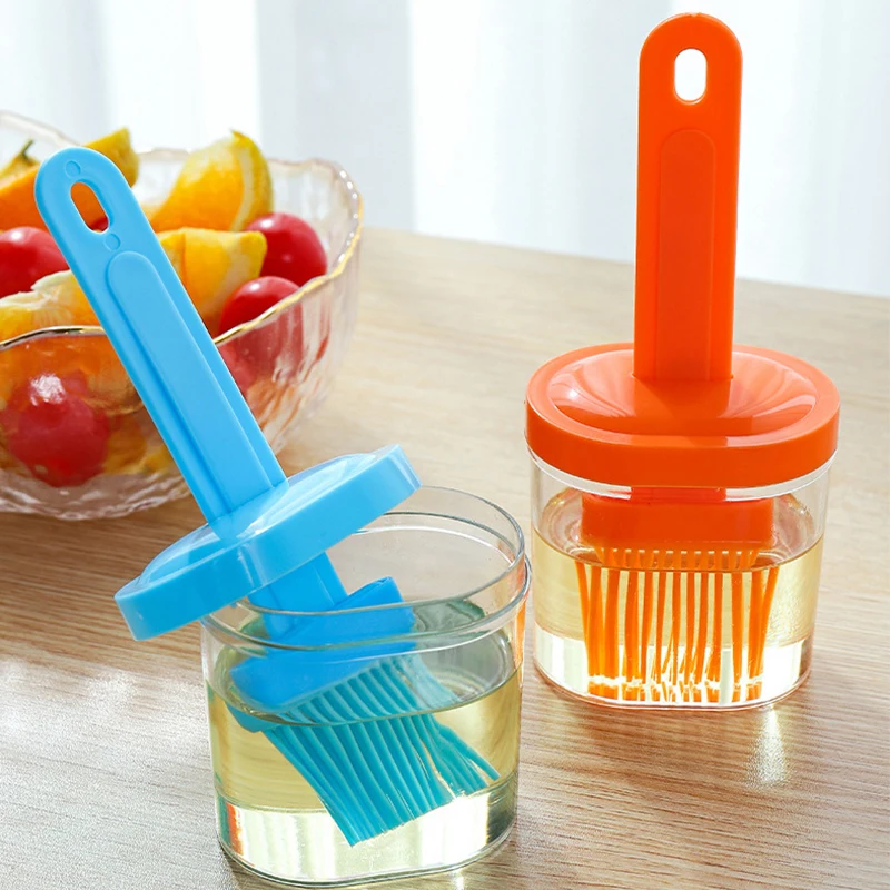 

Barbecue Brush Silicone Oil Brush Bottle Heat-resistant Egg Liquid Pastry Biscuits with Handle Silicone Pancake Brush Oil Tool
