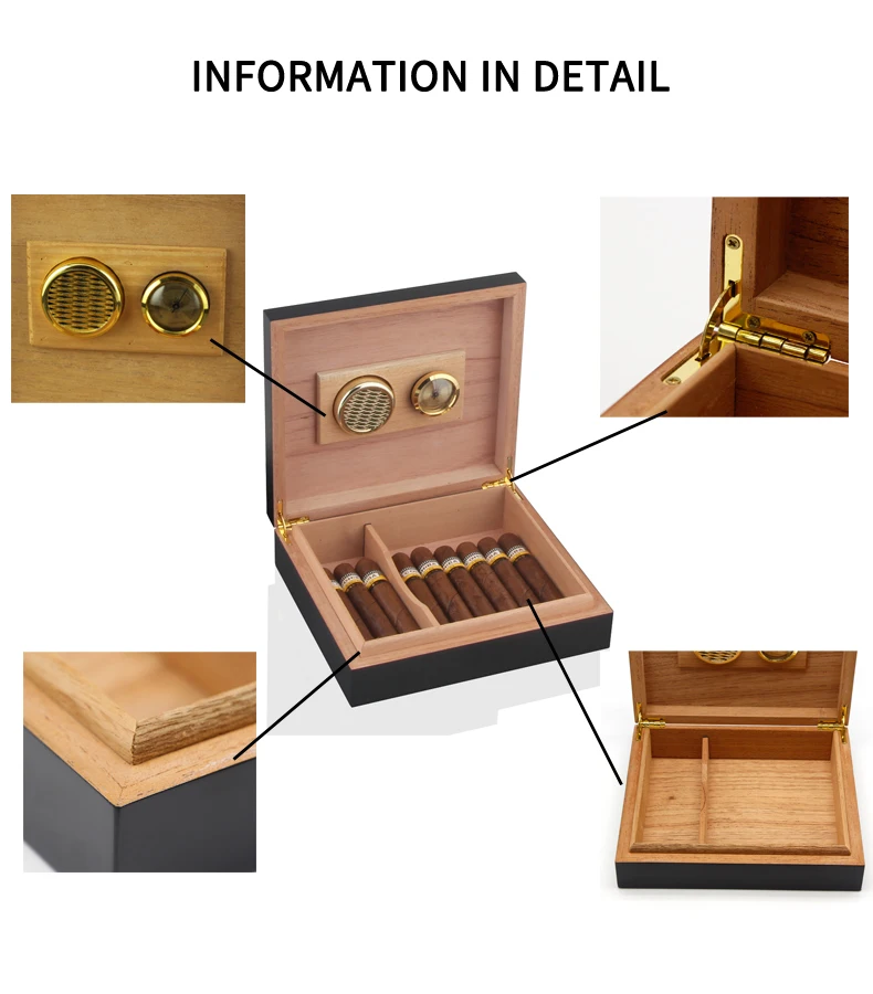 Хьюмидор для сигар Cohiba коробка складываемая сигара чехол Аксессуары кедровая древесина с увлажнителем гигрометр