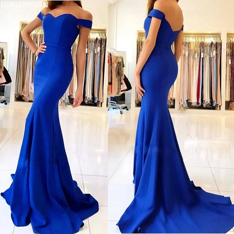 

Off-Shoulder Mermaid Prom Dresses Fashion Sweetheart Women Dresses Evening Party Vestidos De Fiesta Largos Elegantes De Gala
