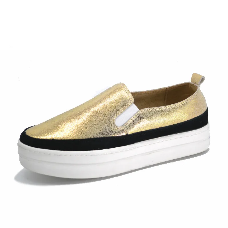 2019 г. осенняя Женская замшевая обувь на плоской подошве без шнуровки платформе