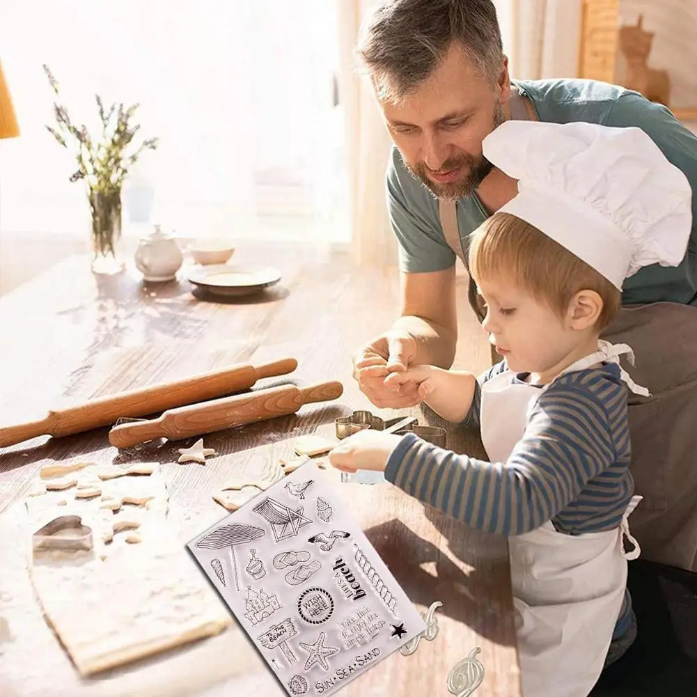 

Прозрачные штампы для путешествий, пляжа, резиновый прозрачный силиконовый штамп для скрапбукинга «сделай сам», изготовление карт, Декор, т...