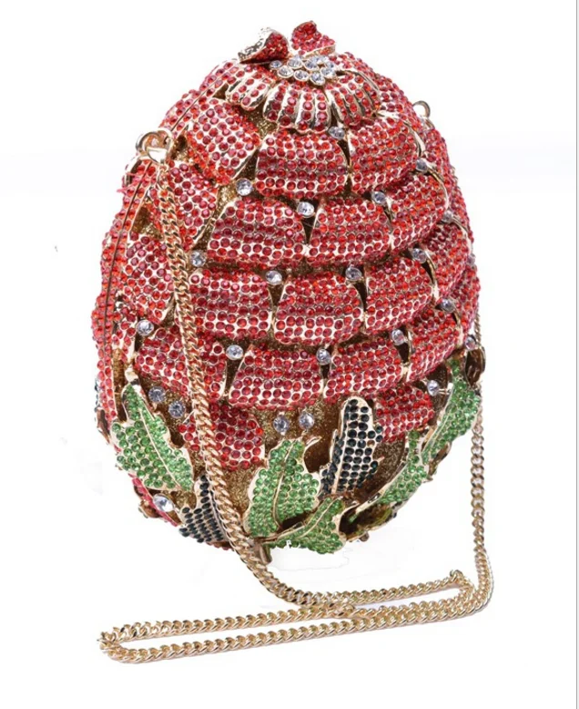 

New Arrival Purses handbags Women's Totes Diamonds Rhinestones Women's Pouch red Evening Bags Bridal Wedding Box Clutch Bags