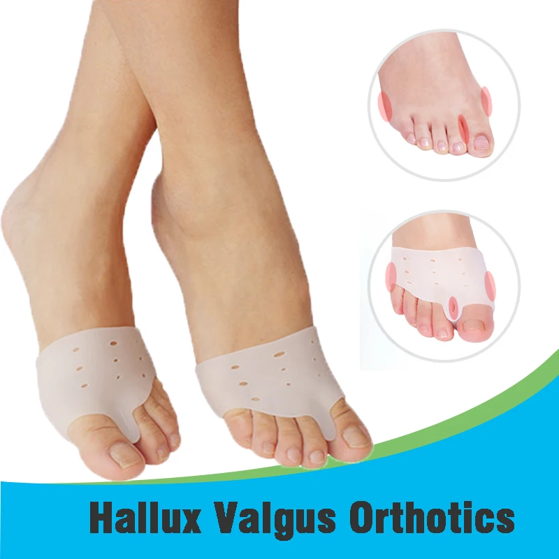 

1Pair Big Bone Orthopedic Bunion Correction Pedicure Silicone Hallux Valgus Corrector Braces Toes Separator Feet Care Tool