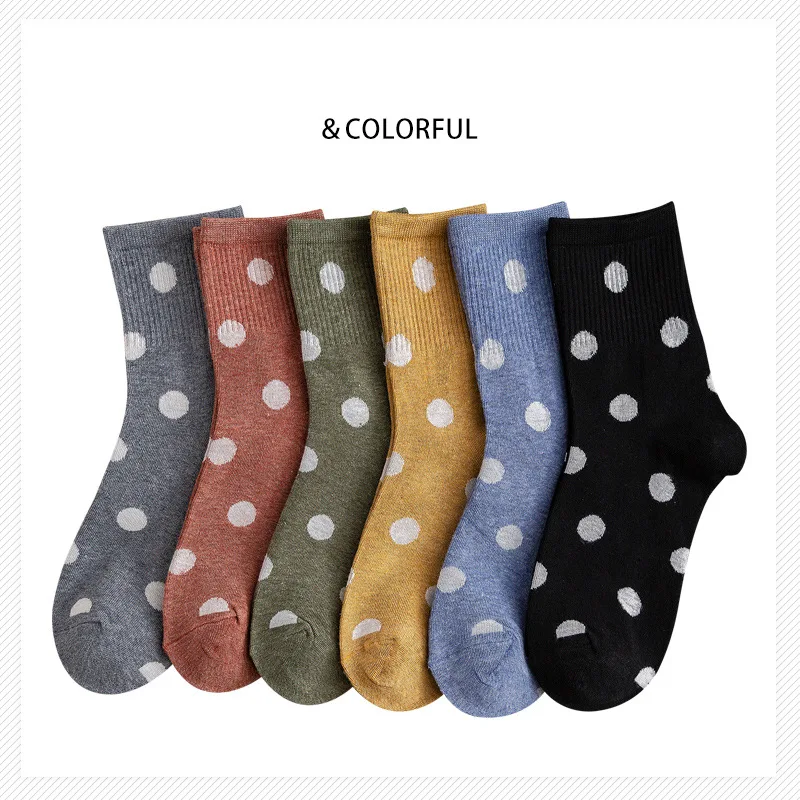 Cotton Autumn and Winter Women's Socks 2018 Women Fashion Womens Spots Gift 50g | Женская одежда