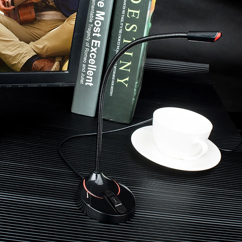 

3.5mm/USB Interface Flexible Office Gaming Mic for Desktop Notebook Omnidirectional Condenser Wired Microphones