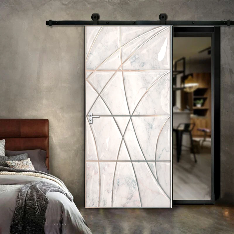 Самоклеящаяся дверная наклейка обои рельефная Линия 3D мягкий чехол европейский