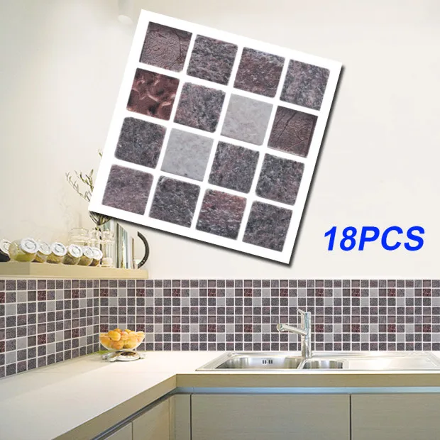 ПВХ мозаика Ванная комната Кухня 3D стикер для настенной плитки наклейки