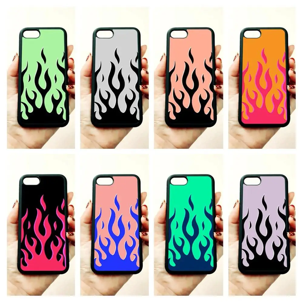 Мягкие силиконовые боковые чехлы для телефонов с зеленым огнем iPhone 11 12 mini pro max 5s SE