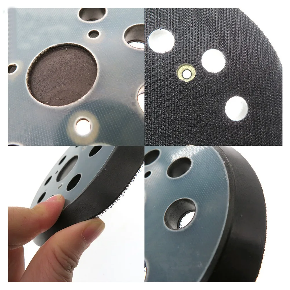

1 Piece Sanding Backing Pad 125mm 1pc 5 Inch 8 Holes Backing Plate Black