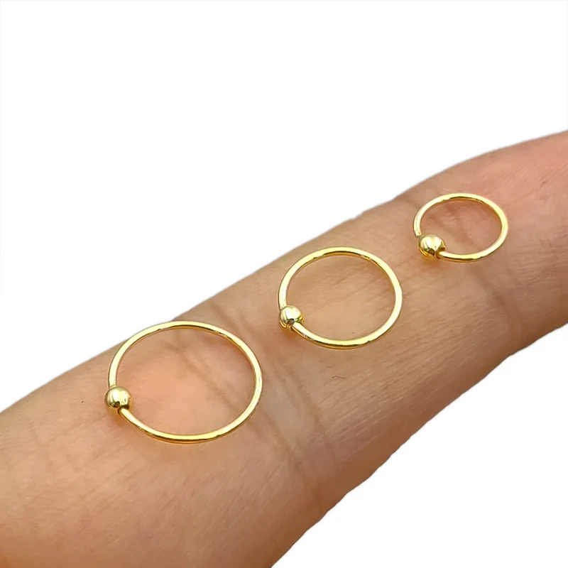 Кольцо в нос из серебра 925 пробы 22 г кольцо для пирсинга украшения 6 мм 8 10 20 шт.