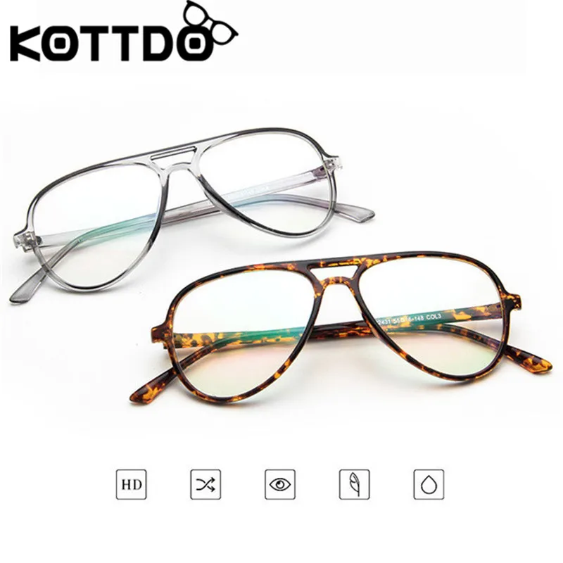 KODDTO Мужская и женская оправа для очков круглая винтажная плоская зеркальная