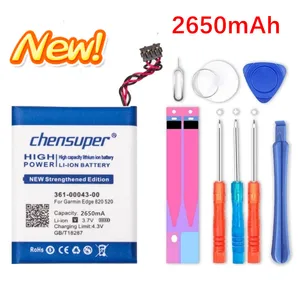 Новый 0 цикл 2650 мАч, Батарея для Garmin Edge 820Edge 520 200 205 500 Edge 520 плюс 361-00043-00 GPS 010-01626-02 361-00043-01