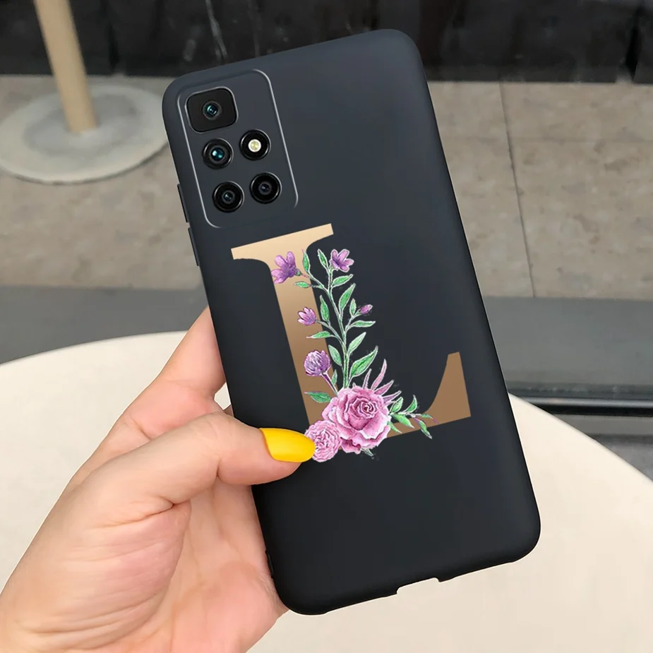 Стильный чехол с надписью для Xiaomi Redmi 10 Мягкая силиконовая задняя крышка телефона