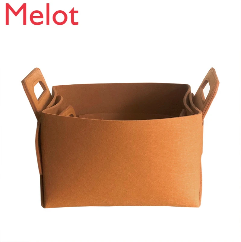 

European Modern Solid Color Portable Folding Clothing Storage Basket Simple Children's Toys Sundries Storage Basket