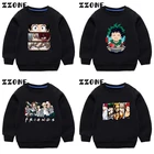 Детские толстовки с героями аниме Моя геройская Академия, детские толстовки с героями мультфильмов Моя геройская Академия, детский пуловер, топы, одежда для девочек и мальчиков