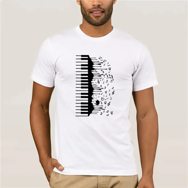 

Men Printing Short Sleeve Tshirt Best Song Piano Keys Designer Teenage New Style Men's 100% Cotton Men's 2019 Fashion T-Shirt