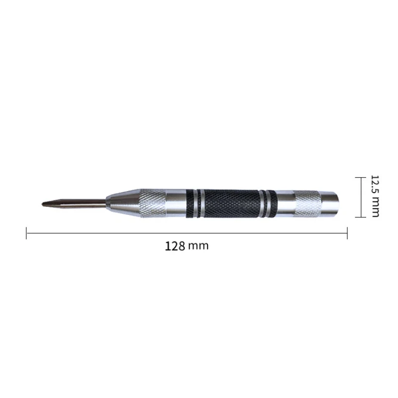 

Automatic Centre Hole Punch Spring Positioner Loaded Marking Starting Holes Tool Center Punch Black Holes Fast Drilling Tools