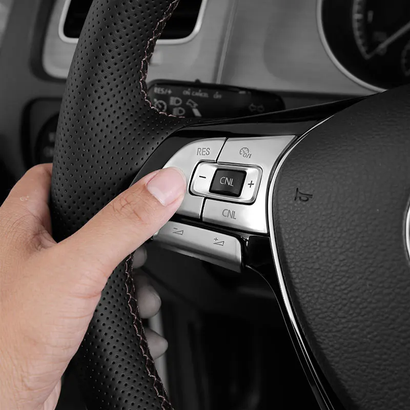 

Car Steering Wheel Button Trim Light Transmission Switch Cover for VW Golf 7 7.5 MK7 Accessories 2015-2019