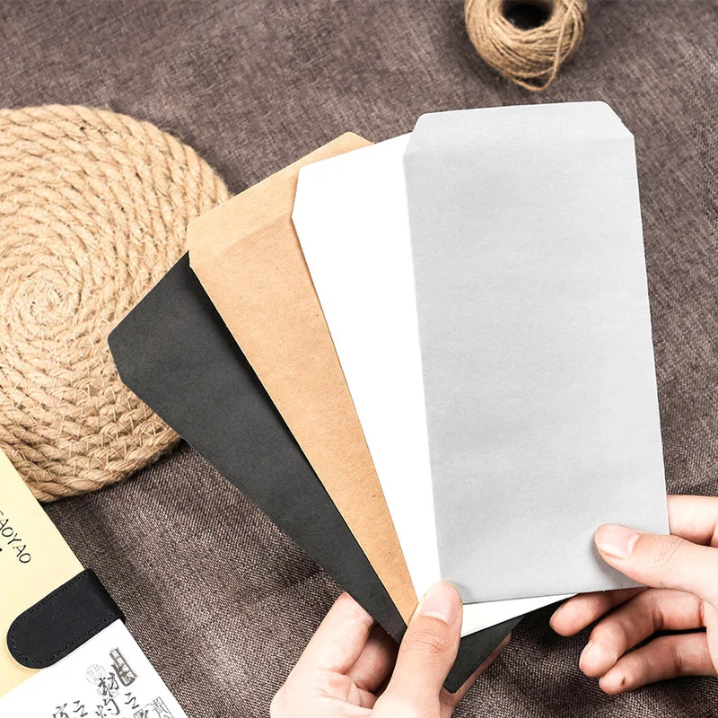 

12pcs Gift Paper Bag White Black Silver Party Favor Bags 9.6x20cm Candy Cookie Wrapping Party Wedding Gift Packing Envelopes