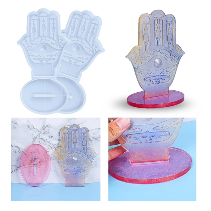 

N58F Silicone Casting Molds for DIY Personalized Handmade Craft Hand Shaped Tray Mold Suitable for DIY Lover Casting Epoxy