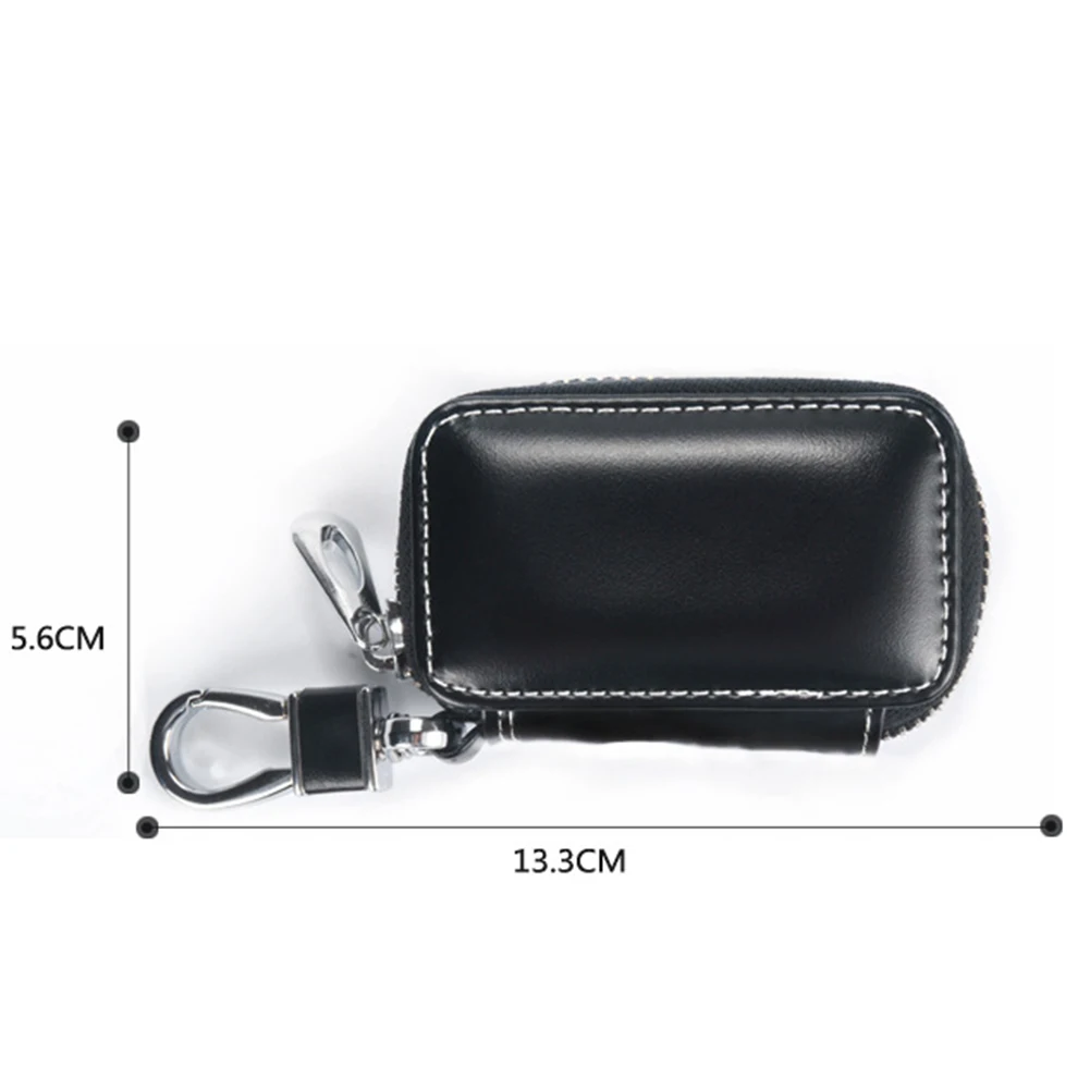 

Car Leather Premium Key Case Car Key Cover Key Chain Coin Holder Bag With Zipper For Men