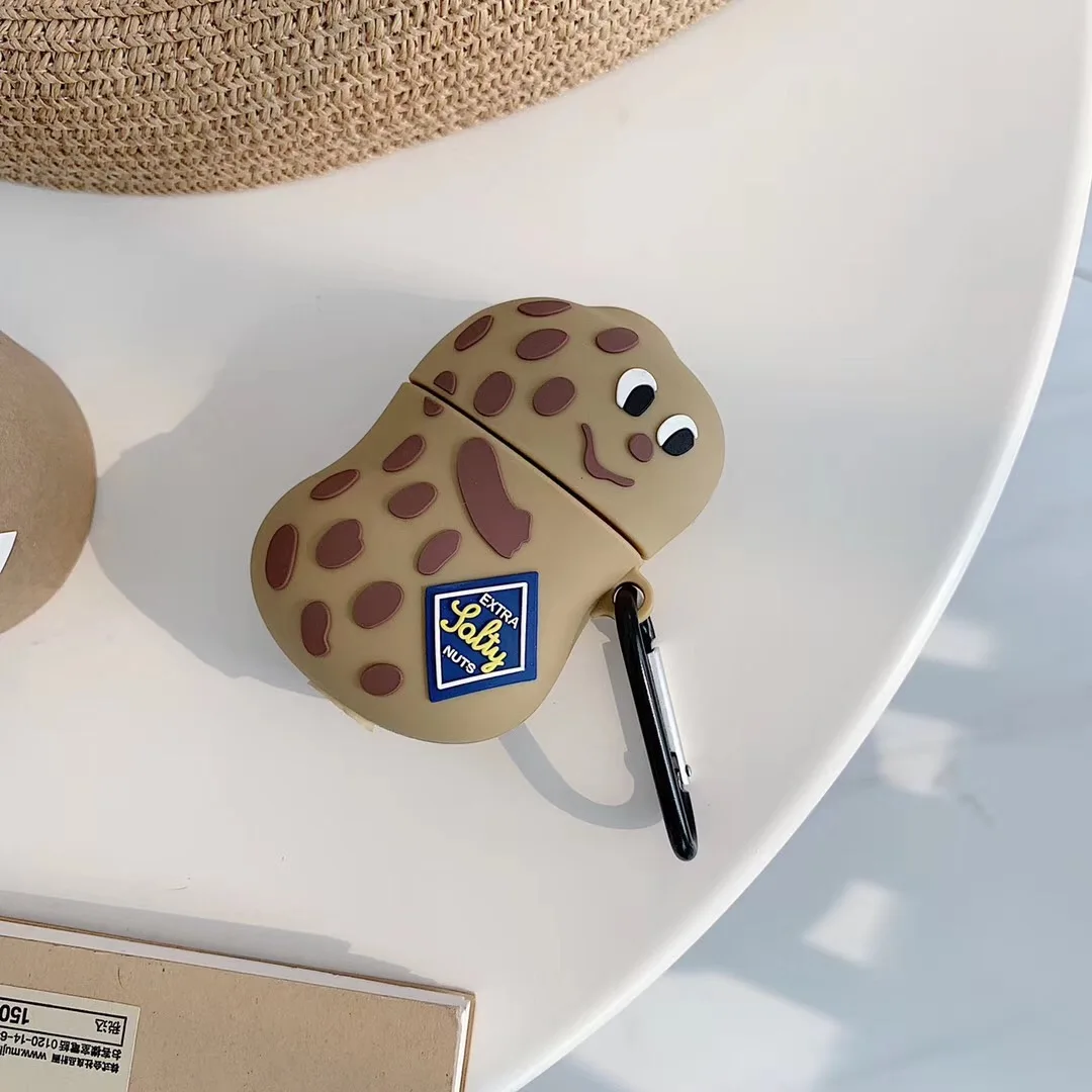 Корейский бренд 3D шоколадный арахис+ кольцо Беспроводная bluetooth-гарнитура силиконовый чехол для гарнитура для airpods защитный противоударный чехол