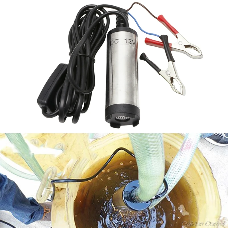 

DC12V Stainless Steel Submersible Diesel 12L Per Minute 38mm Fuel Water Oil Pump My12 21 Dropshipping