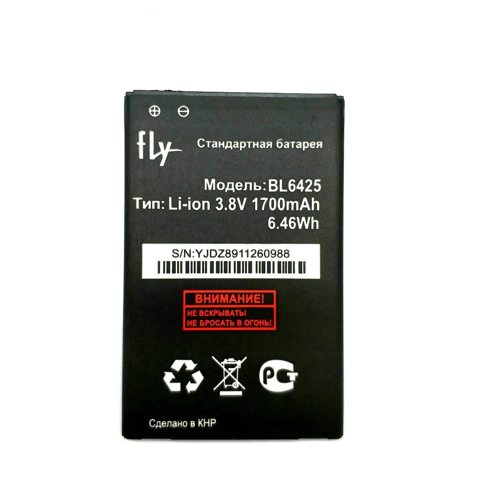 Новый аккумулятор BL6425 1700 мАч для fly FS454 Nimbus 8 FS455 11 FS456 14 FS457 15|Аккумуляторы мобильных