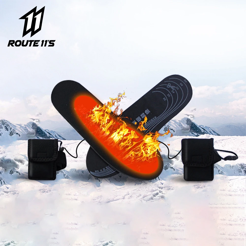 Мотоциклетные ботинки с подогревом теплые зимние стельки на батарейках для