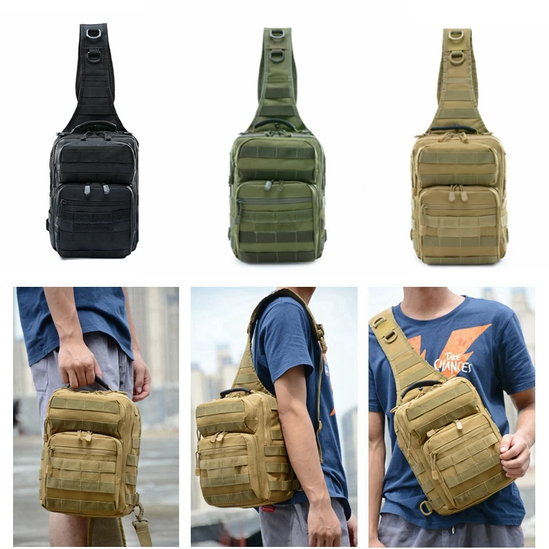 

Military Tactical Camouflage Shoulder Bag Chest Messenger Pack Nylon Camping Hiking Travel Fishing Outdoor Backpack