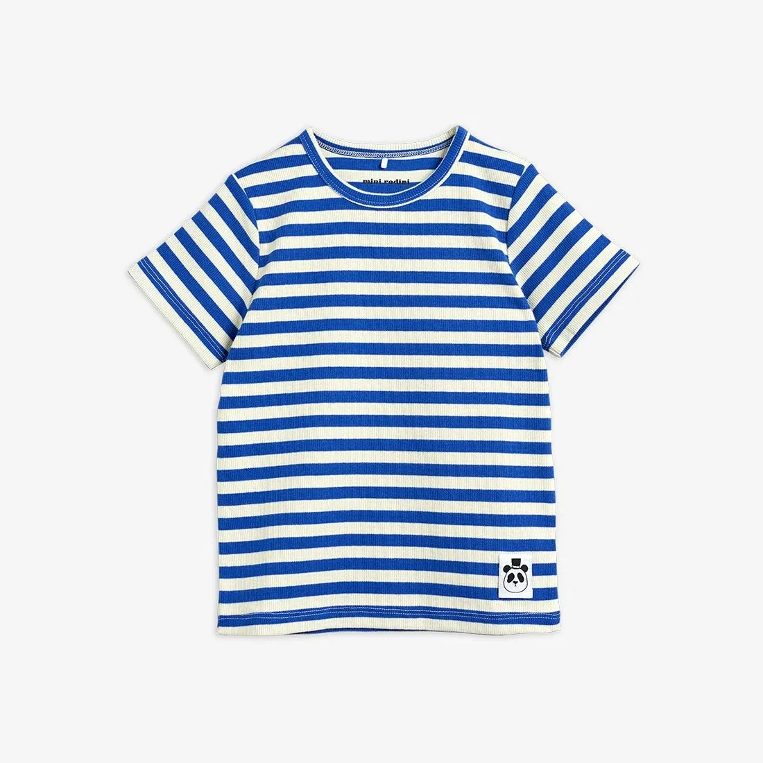 

MR INS children's clothing 21 summer children's round-neck t-shirt bottom wind boys and girls navy blue striped suit