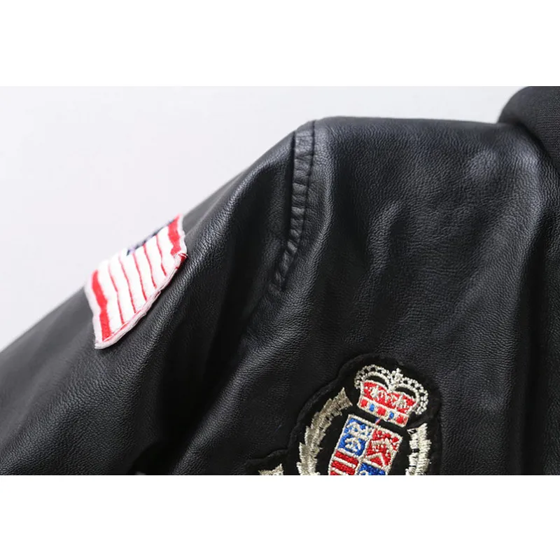 Зимняя кожаная куртка для мальчиков детская усовершенствованное пальто из