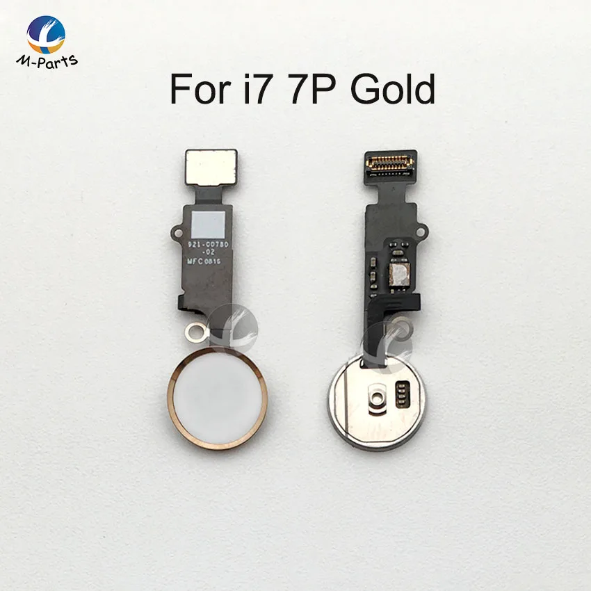 Домашняя кнопка с гибким кабелем для iPhone 6S 6SP 7 7P 8 8P Plus Home Key Ribbonn Запчасти для сборки Замена Протестировано