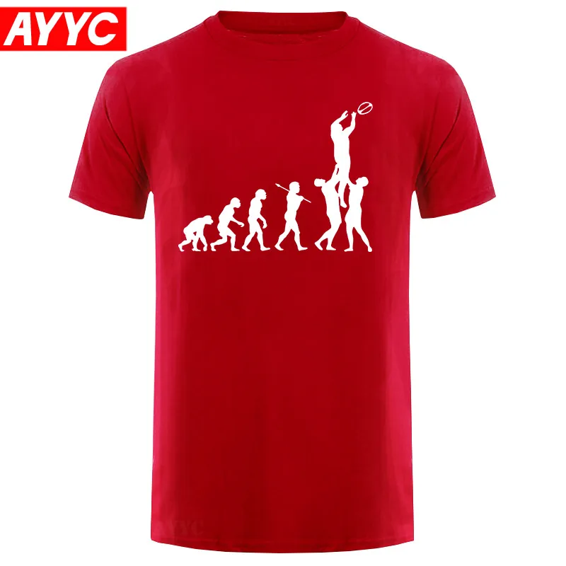 Регби-эволюция-Мужская футболка-Футболка-круглый вырез-Футболка-Короткие