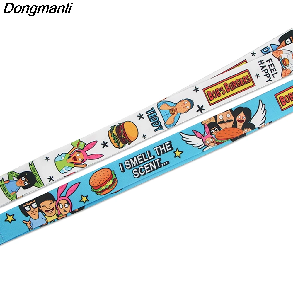 

YL456 Anime Hamburg Lanyard For Keychain ID Card Pass Gym Mobile Phone USB Badge Key Ring Holder Neck Straps