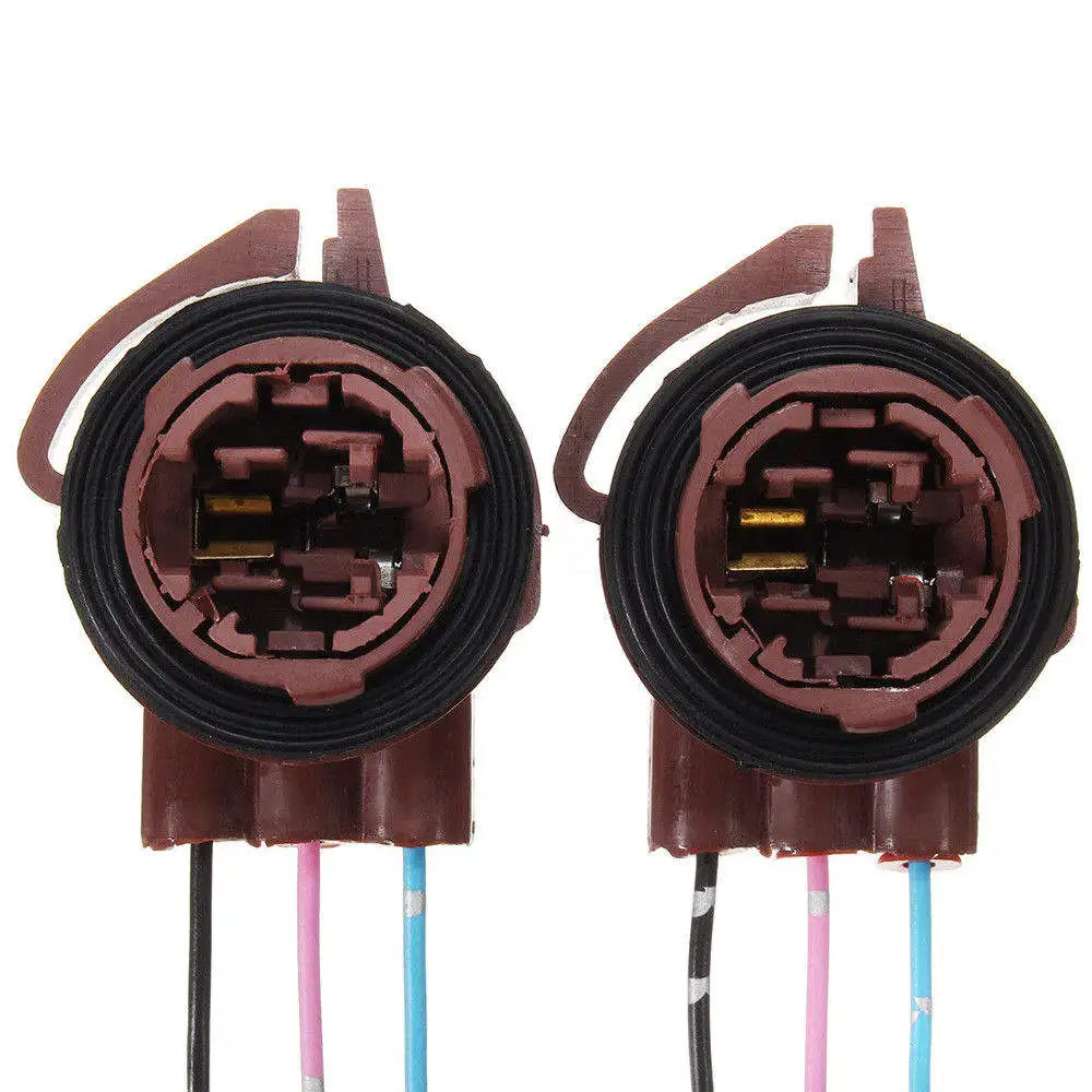 

2pcs 3156 3157 LED Bulb Turn Brake Signal Lights Sockets Harness Wire Adapters