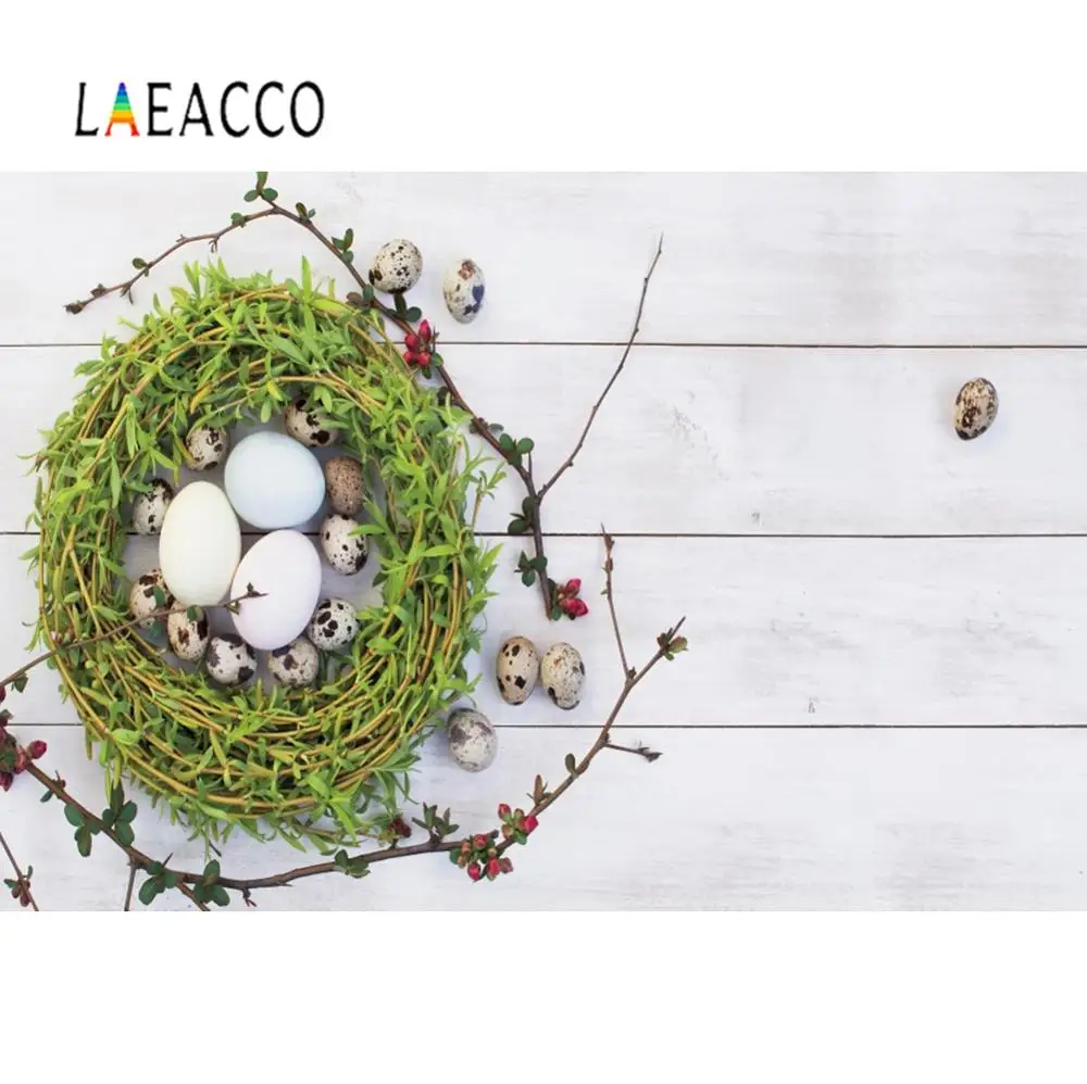 Laeacco весенние декорации пасхальные яйца Фото фоны деревянная доска Детский День