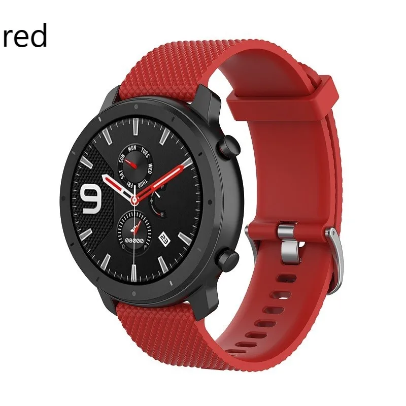 42/47 мм силиконовый текстурированный ремешок замена wantch для Amazfit GTR женские и