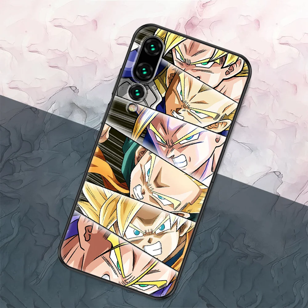

Dragon-Ball Anime Kakarotto Phone case For Huawei P Mate P10 P20 P30 P40 10 20 Smart Z Pro Lite 2019 black art bumper 3D funda