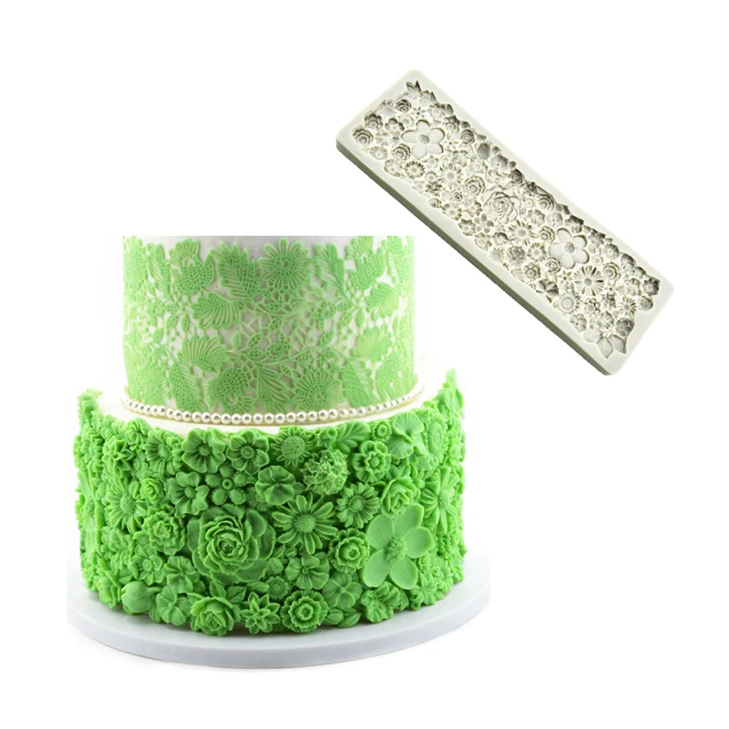 Rose Ruffle Petal Silicone Fondant Cake Mold Leaf Flower Conch Shell Pattern Wedding Birthday Sugar Craft Decorate Mould | Дом и сад