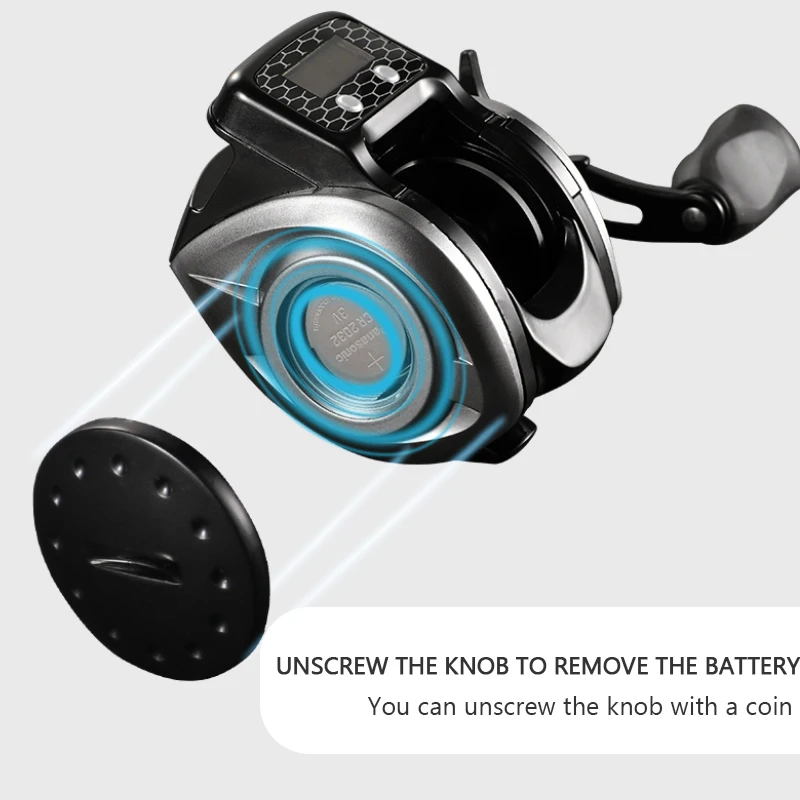 Fishing Reel with Digital Display 6.3:1 16+1BB Left/Right Hand Low Profile Line Counter Pesca High Quality